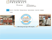 Tablet Screenshot of duncansvillepharmacy.com